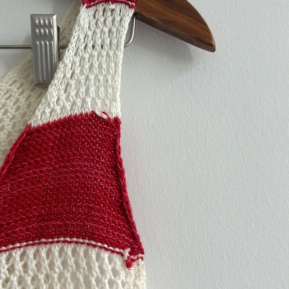 Cloud Chaser American Flag Knitted Short Sleeved Top with Fringes - Picture 8 of 9